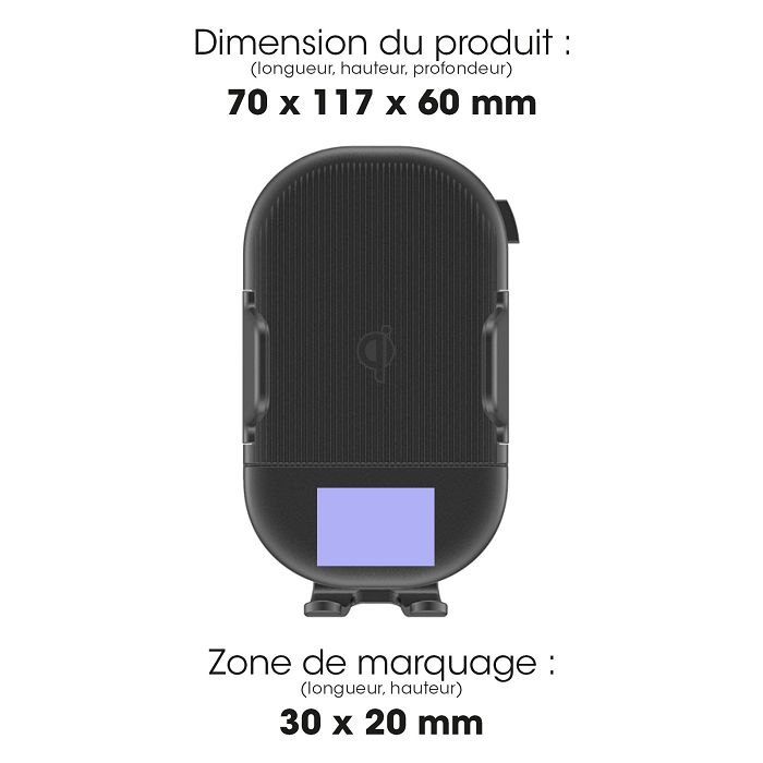  YUDOSHA - SUPPORT VOITURE AVEC CHARGE RAPIDE SANS FIL 15W ET 2 SY