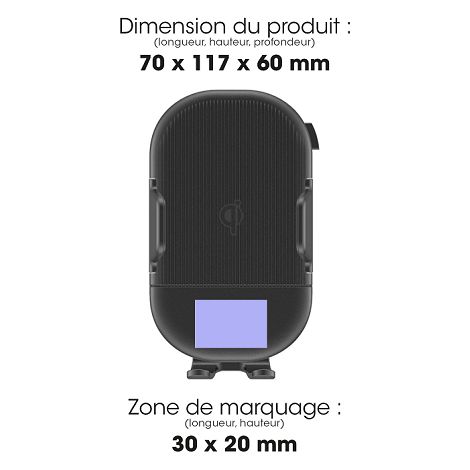  YUDOSHA - SUPPORT VOITURE AVEC CHARGE RAPIDE SANS FIL 15W ET 2 SY
