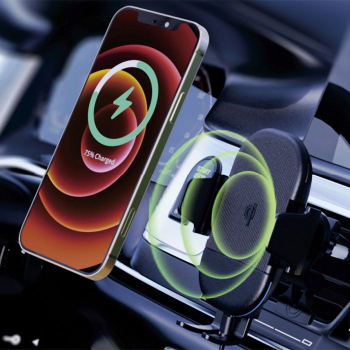  YUDOSHA - SUPPORT VOITURE AVEC CHARGE RAPIDE SANS FIL 15W ET 2 SY