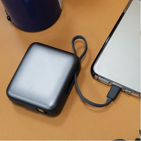  BUSHI - Batterie Powerbank 10,000 mAh avec câbles intégrés à char