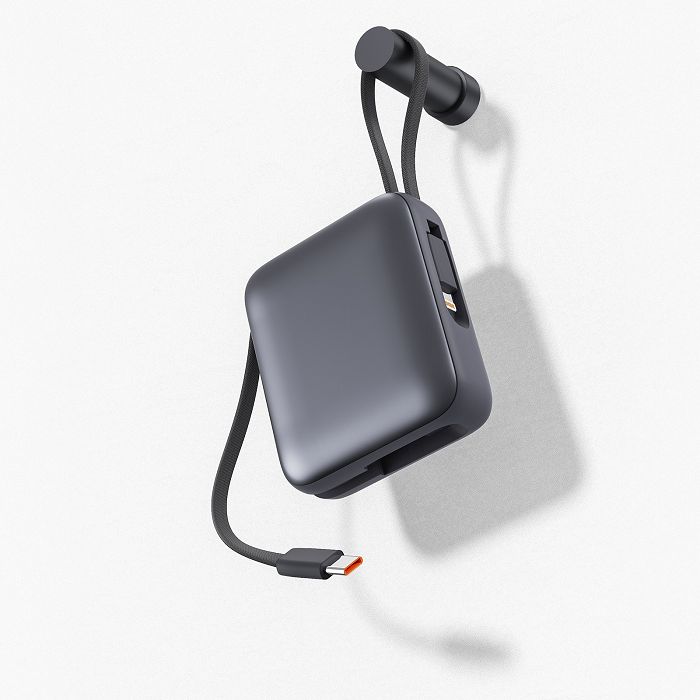  BUSHI - Batterie Powerbank 10,000 mAh avec câbles intégrés à char