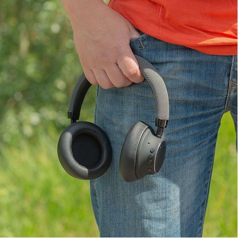  JUNDO - CASQUE À RÉDUCTION DE BRUIT ANC BLUETOOTH SANS FIL NOIR E