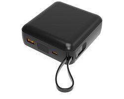 HEIHO - Batterie Powerbank 10,000 mAh avec câbles intégrés à char