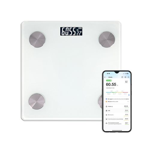  Pèse-personne impédancemètre connecté rechargeable