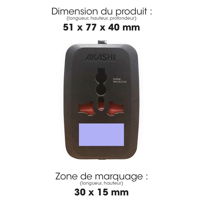  KOJIMA - ADAPTATEUR UNIVERSEL DE VOYAGE AVEC SORTIES USB-C ET USB