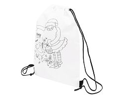 COLOURFUL SANTA - Sac à cordon pour colorier