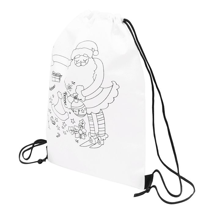  COLOURFUL SANTA - Sac à cordon pour colorier