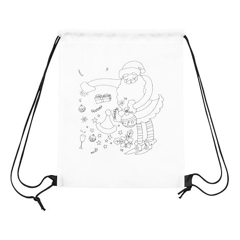  COLOURFUL SANTA - Sac à cordon pour colorier