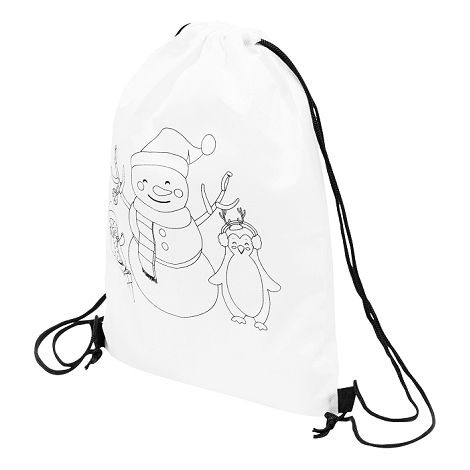  COLOURFUL SNOWMAN - Sac cordon à colorier