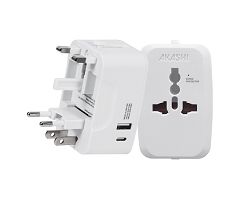 KOJIMA - ADAPTATEUR UNIVERSEL DE VOYAGE AVEC SORTIES USB-C ET USB