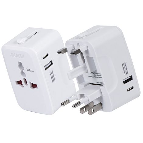  KOJIMA - ADAPTATEUR UNIVERSEL DE VOYAGE AVEC SORTIES USB-C ET USB