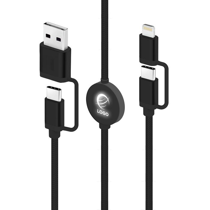  DONI - CABLE 4 EN 1 AVEC TRANSFERT DE DONNEES & CHARGE ULTRA-RAPI