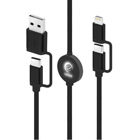  DONI - CABLE 4 EN 1 AVEC TRANSFERT DE DONNEES & CHARGE ULTRA-RAPI