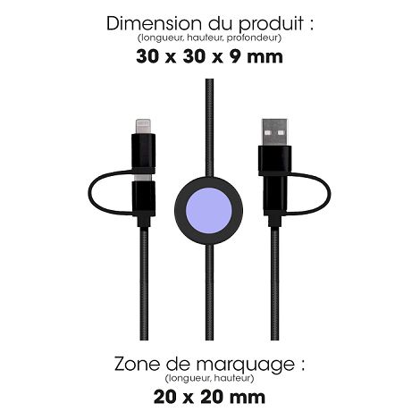  DONI - CABLE 4 EN 1 AVEC TRANSFERT DE DONNEES & CHARGE ULTRA-RAPI