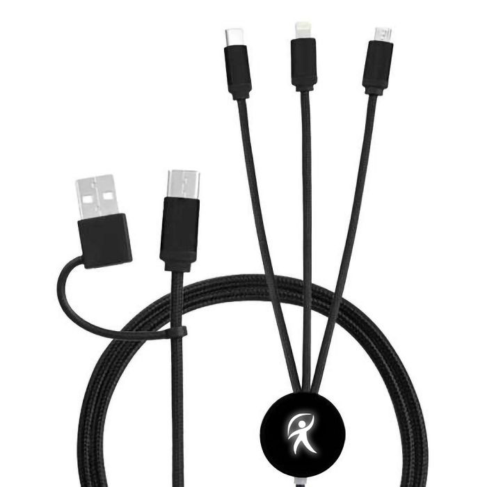  EKO - CABLE 5 EN 1 RECYCLÉ A CHARGE RAPIDE 20W POWER DELIVERY