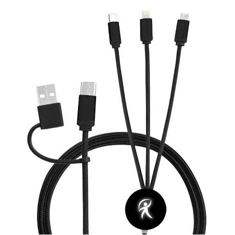  EKO - CABLE 5 EN 1 RECYCLÉ A CHARGE RAPIDE 20W POWER DELIVERY