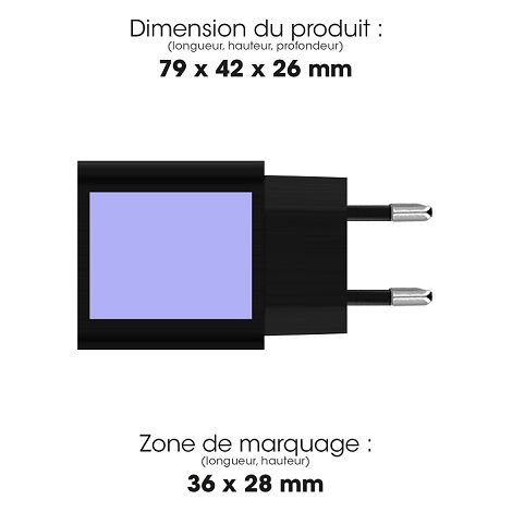  SUKO - CHARGEUR SECTEUR USB TYPE-C 15W + USB-A - NOIR