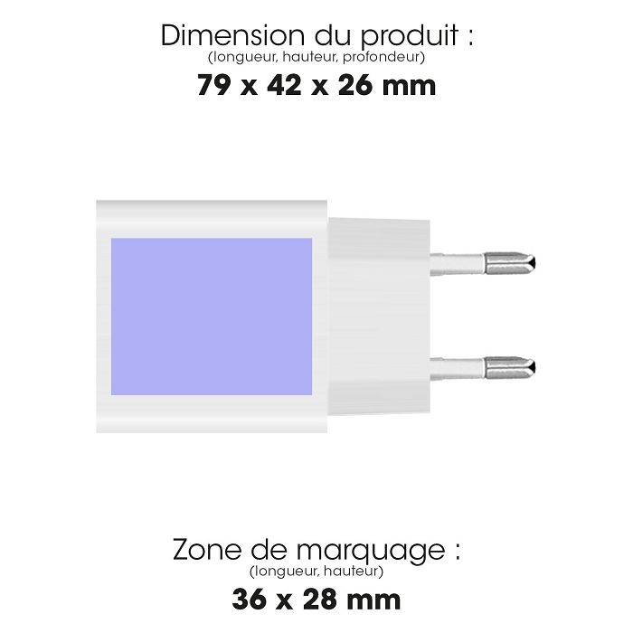  SUKO - CHARGEUR SECTEUR USB TYPE-C 15W + USB-A - BLANC