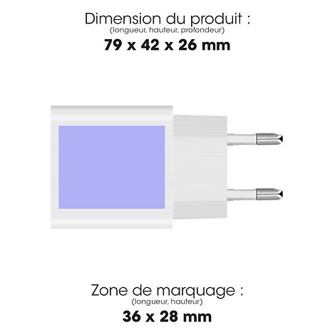  SUKO - CHARGEUR SECTEUR USB TYPE-C 15W + USB-A - BLANC