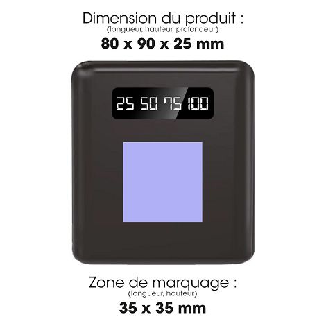  BATTERIE DE SECOURS AVEC 4 CABLES - 10 000 MAH NOIRE