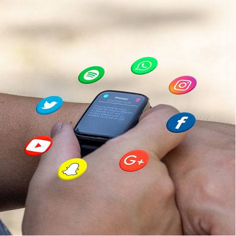  OTCHI - MONTRE CONNECTEE NOIRE AVEC UN ECRAN TACTILE 1,85"