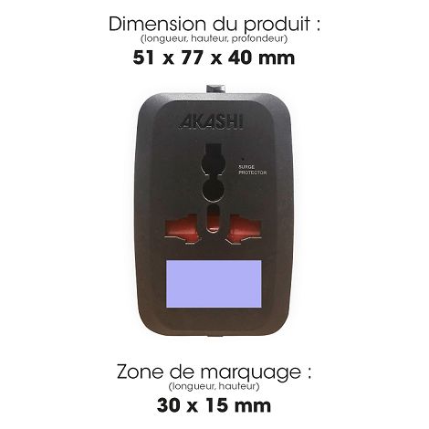  TOREBU - ADAPTATEUR UNIVERSEL DE VOYAGE - NOIR