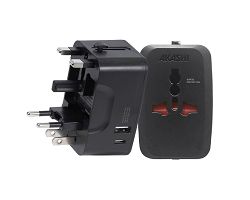 KOJIMA - ADAPTATEUR UNIVERSEL DE VOYAGE AVEC SORTIES USB-C ET USB