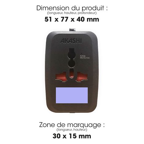  KOJIMA - ADAPTATEUR UNIVERSEL DE VOYAGE AVEC SORTIES USB-C ET USB