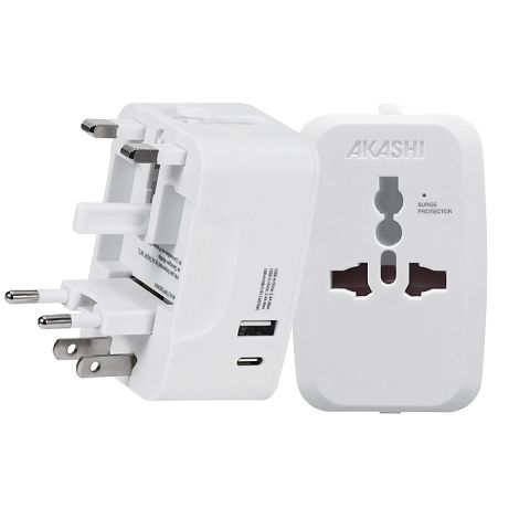  KOJIMA - ADAPTATEUR UNIVERSEL DE VOYAGE AVEC SORTIES USB-C ET USB