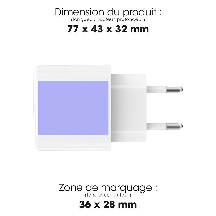  PIKA - CHARGEUR SECTEUR USB TYPE-C 25W - BLANC