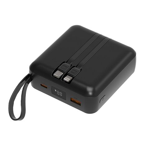  HEIHO - Batterie Powerbank 10,000 mAh avec câbles intégrés à char