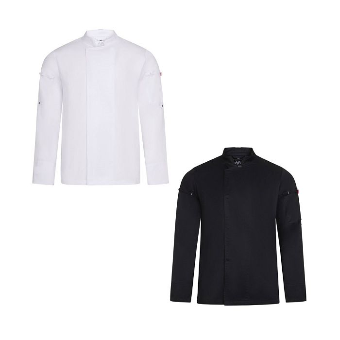 Veste de cuisine unisexe (190 g/m²) en coton (35 %) et polyester 