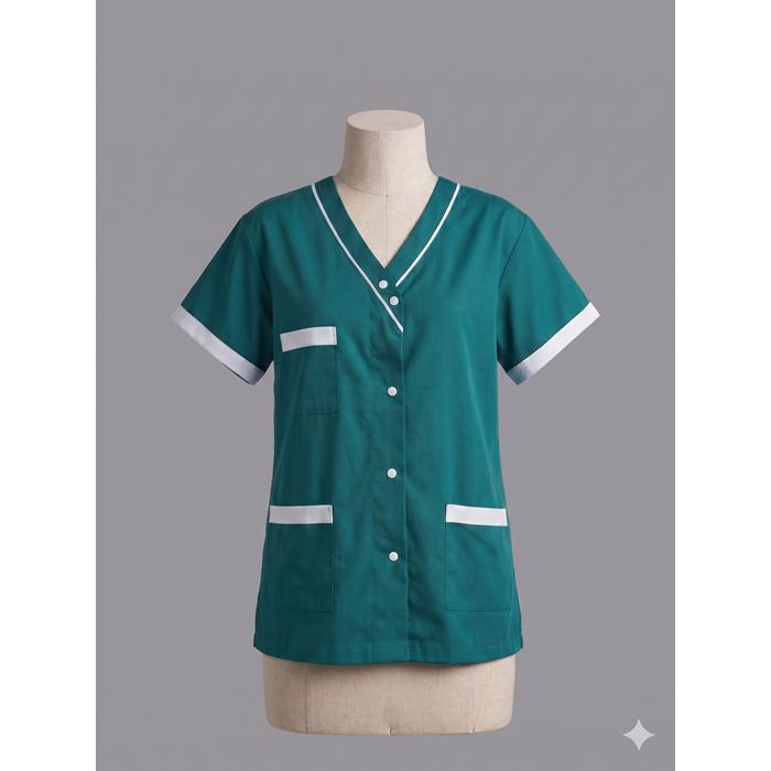  Blouse croisée homme manches courtes