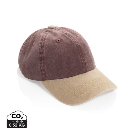  Casquette bicolore BEAU AWARE™ lavée à 6 panneaux en sergé d