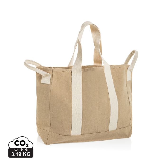  Sac de plage BEAU AWARE™ en toile recyclée 400 g/m², avec po