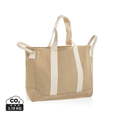  Sac de plage BEAU AWARE™ en toile recyclée 400 g/m², avec po