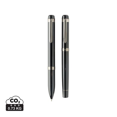  Coffret de stylos en acier recyclé Swiss Peak OSLO