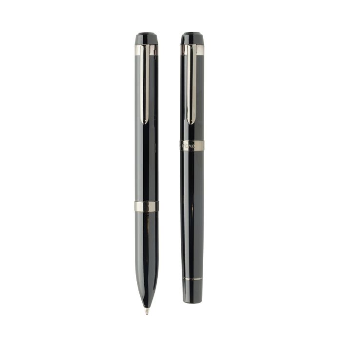  Coffret de stylos en acier recyclé Swiss Peak OSLO