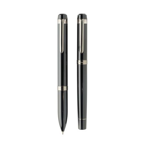 Coffret de stylos en acier recyclé Swiss Peak OSLO