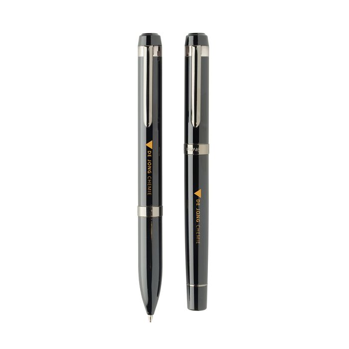  Coffret de stylos en acier recyclé Swiss Peak OSLO