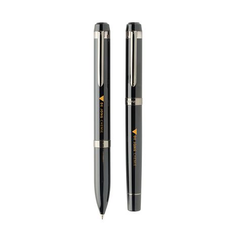 Coffret de stylos en acier recyclé Swiss Peak OSLO