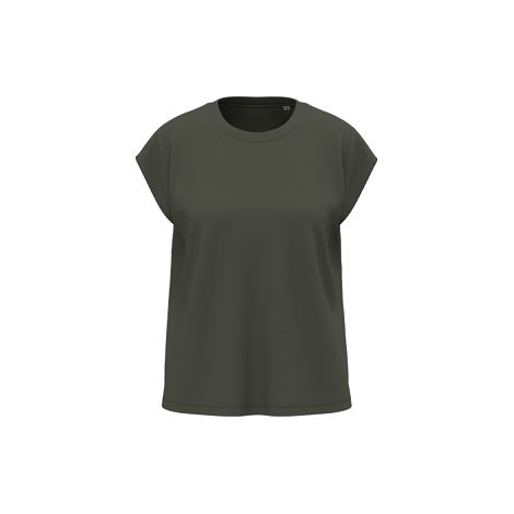  T-shirt écoresponsable sans manches à épaulettes femme