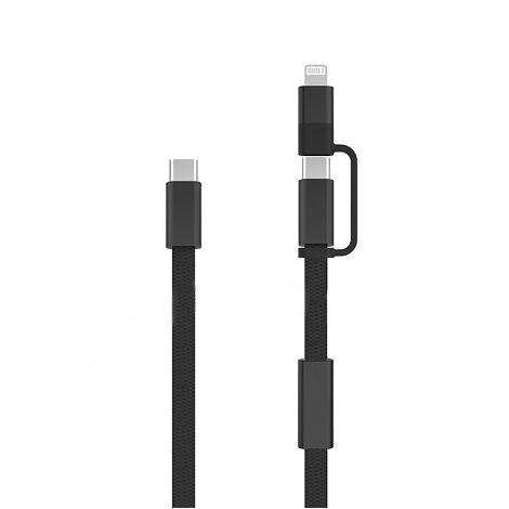  Câble de recharge rapide 60W 2-en-1 Arc RCS