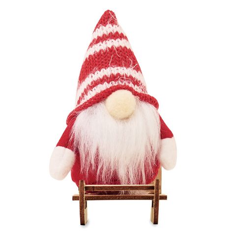  Lutin sur un traîneau en bois