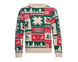 Pull de Noël tricoté S-M