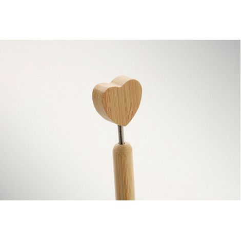  Stylo à bille cœur en bambou