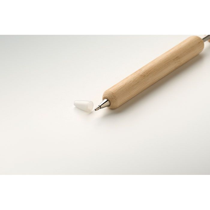  Stylo à bille cœur en bambou
