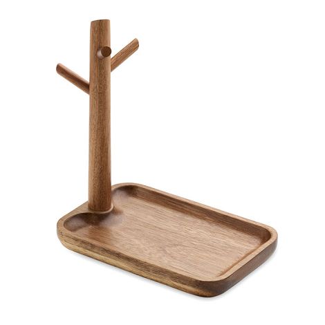  Vide poches en bois d'acacia
