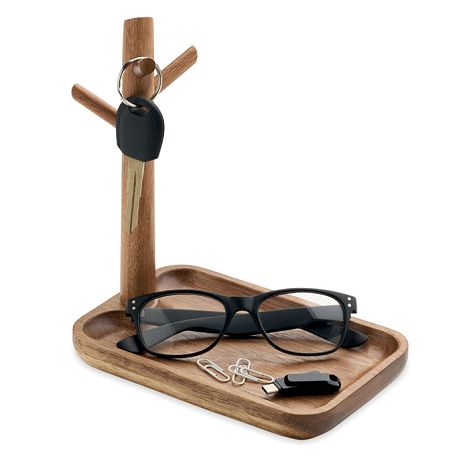  Vide poches en bois d'acacia