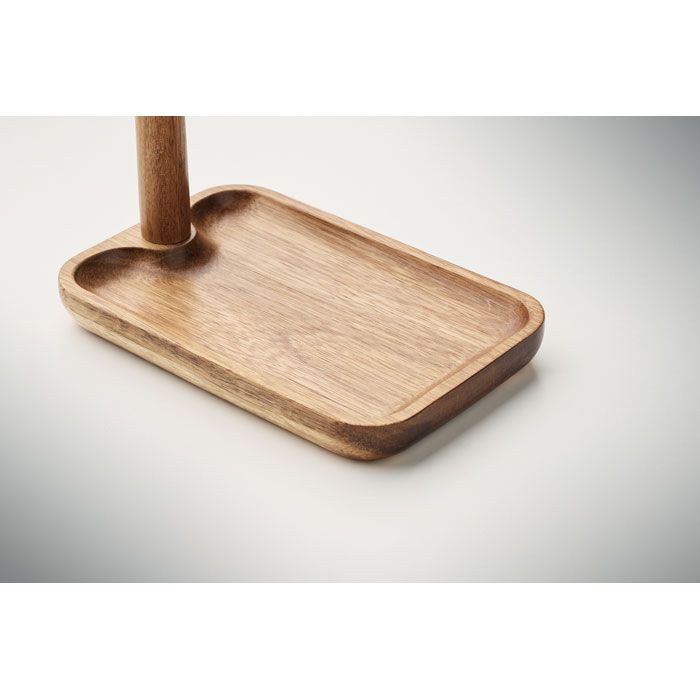  Vide poches en bois d'acacia